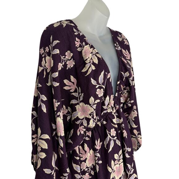 Free People PORTIA Floral Print Babydoll Balloon Sleeves Mini Dress Size XS $148 - Picture 10 of 14